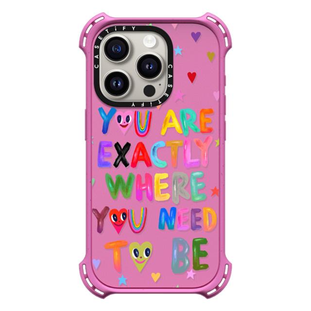 I Scream Colour x CASETiFY iPhone 15 Pro Case Heart,Cartoon Matte Pink バウンスケース You are exactly where you need to be Mother's Day I Scream Colour x CASETiFY iPhone 15 Pro Case Heart,Cartoon Matte Pink バウンスケース You are exactly where you need to be Mother's Day