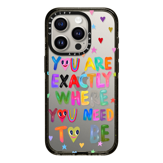 I Scream Colour x CASETiFY iPhone 15 Pro ケース ブラック インパクトケース You are exactly where you need to be