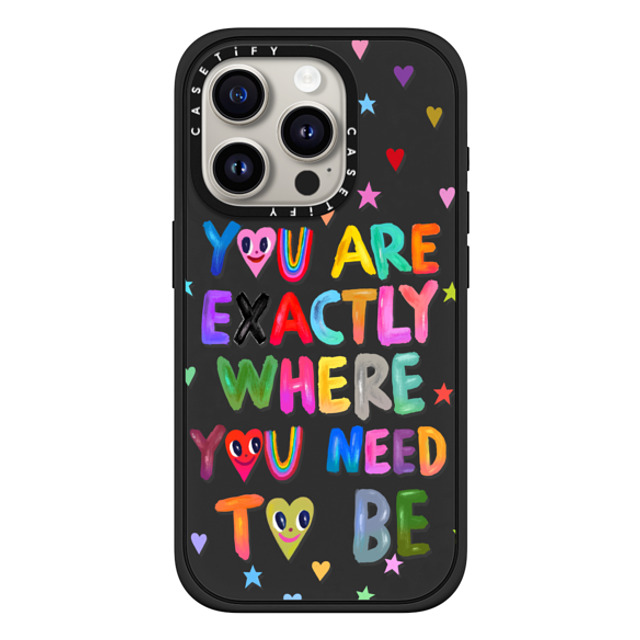 I Scream Colour x CASETiFY iPhone 15 Pro ケース マットブラック インパクトケース MagSafe対応 You are exactly where you need to be