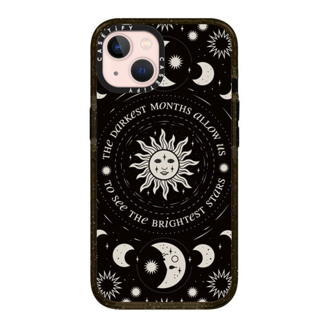 Forensics and Flowers x CASETiFY iPhone 13 ケース ブラック インパクトケース Brightest Stars