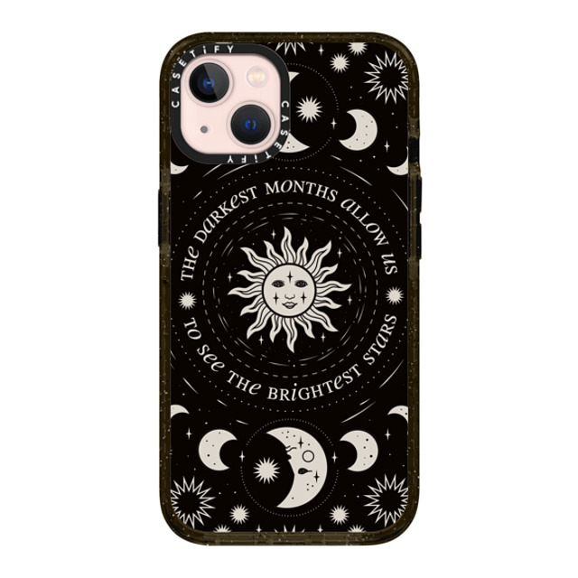 Forensics and Flowers x CASETiFY iPhone 13 ケース ブラック インパクトケース MagSafe対応 Brightest Stars