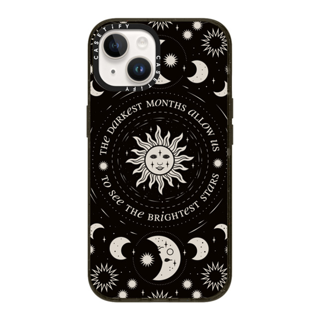 Forensics and Flowers x CASETiFY iPhone 14 ケース ブラック インパクトケース Brightest Stars