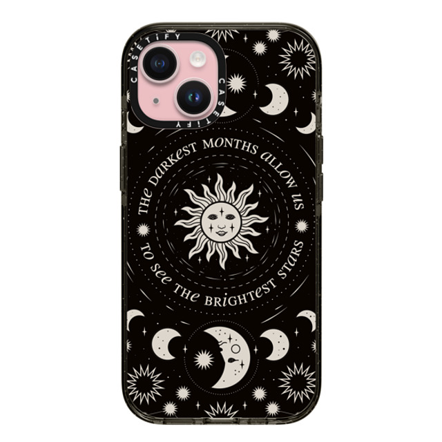 Forensics and Flowers x CASETiFY iPhone 15 ケース ブラック インパクトケース Brightest Stars