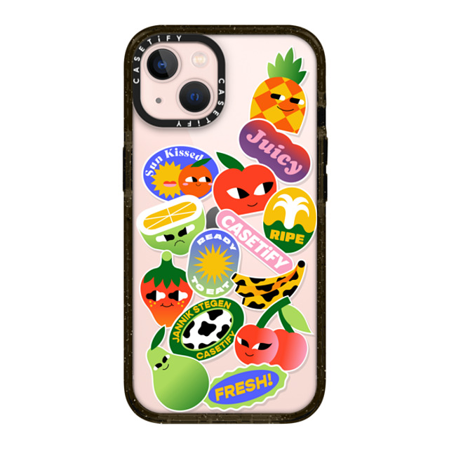 Jannik Stegen x CASETiFY iPhone 13 ケース ブラック インパクトケース FRUITS