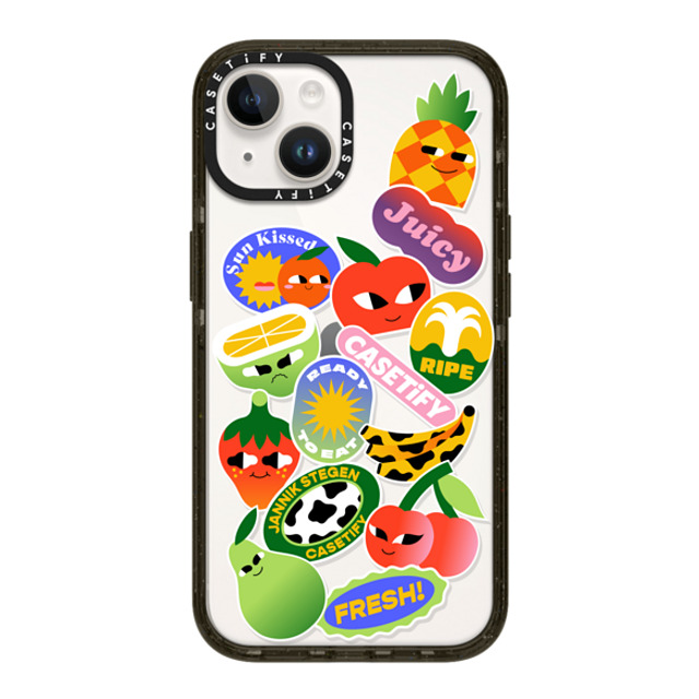 Jannik Stegen x CASETiFY iPhone 14 ケース ブラック インパクトケース FRUITS