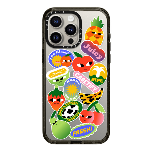 Jannik Stegen x CASETiFY iPhone 15 Pro Max ケース ブラック インパクトケース FRUITS