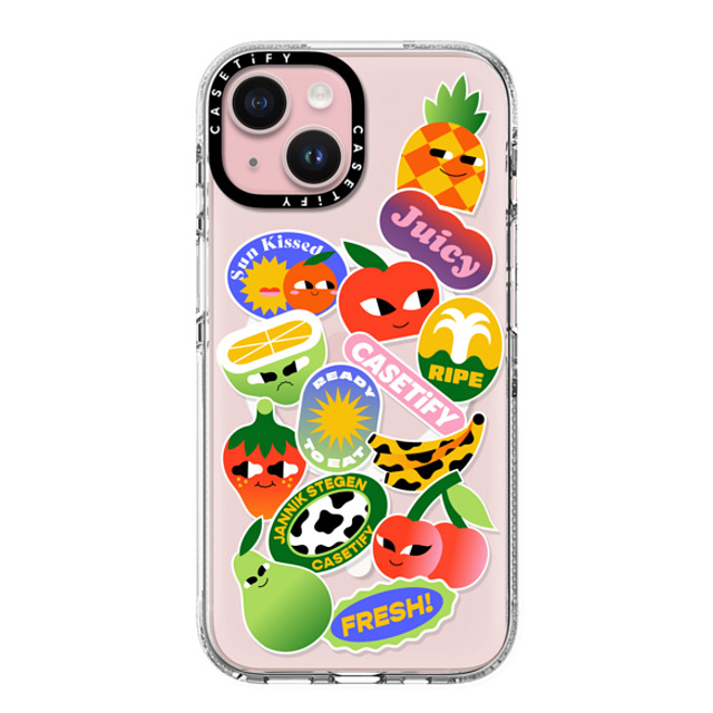 Jannik Stegen x CASETiFY iPhone 15 ケース クリア クリア ケース MagSafe対応 FRUITS