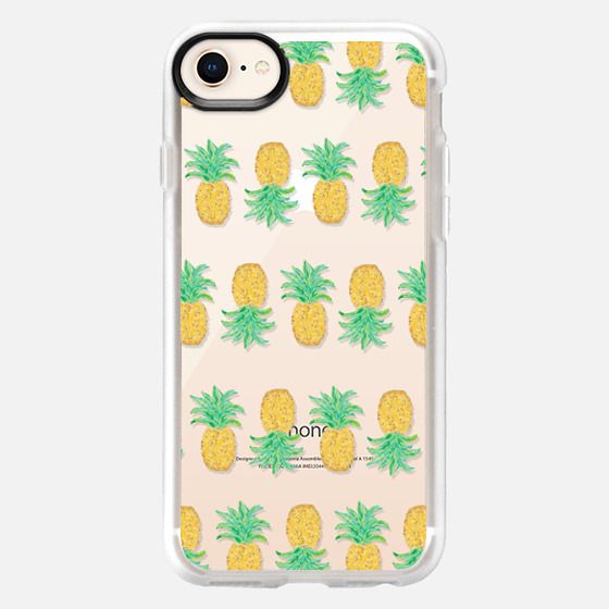 Pineapple Stripes - Transparent/Clear Background iPhone 8 Case by Lisa ...