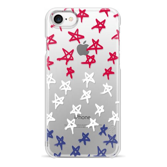 Snap Iphone 7 Case Red White Blue Stars Transparentclear Background