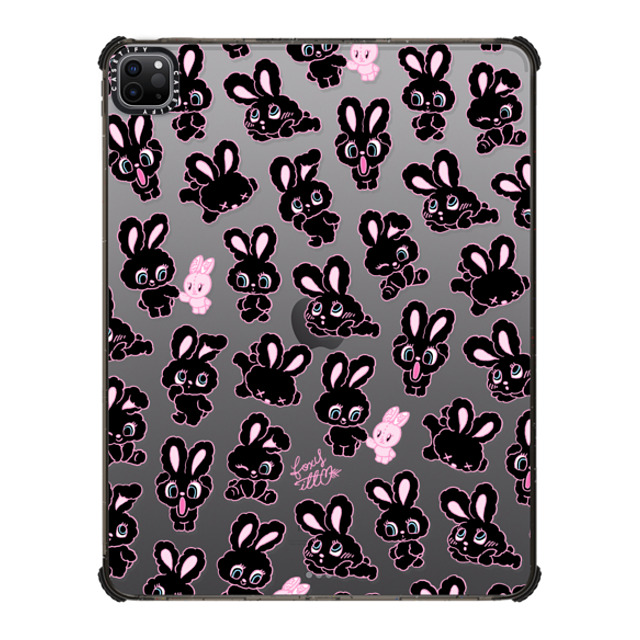 foxy illustrations x CASETiFY iPad Pro 12.9-inch (第5/6世代) Cartoon Black iPad インパクト ケース Black Bunnies Back to School foxy illustrations x CASETiFY iPad Pro 12.9-inch (第5/6世代) Cartoon Black iPad インパクト ケース Black Bunnies Back to School