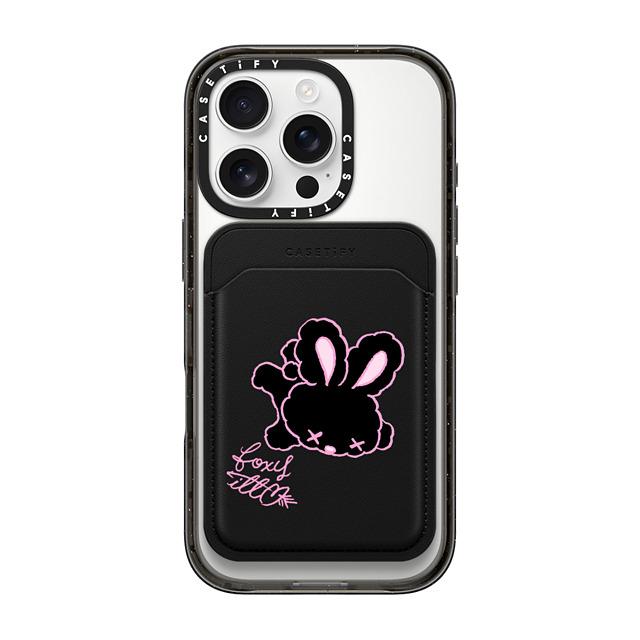 foxy illustrations x CASETiFY MagSafe ウォレット ブラック Snappy BioVeg MagSafe ウォレット XX Black Bunny