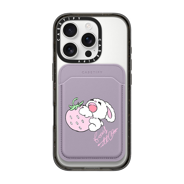 foxy illustrations x CASETiFY MagSafe ウォレット Lilac/Green Snappy BioVeg MagSafe ウォレット Bunny Eating Strawberry