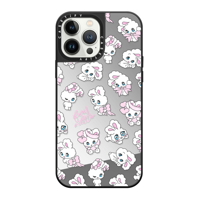 foxy illustrations x CASETiFY iPhone 13 Pro Max Case Ribbon Silver on Black ミラーケース MagSafe対応 Ribbon Bunnies Mother's Day foxy illustrations x CASETiFY iPhone 13 Pro Max Case Ribbon Silver on Black ミラーケース MagSafe対応 Ribbon Bunnies Mother's Day