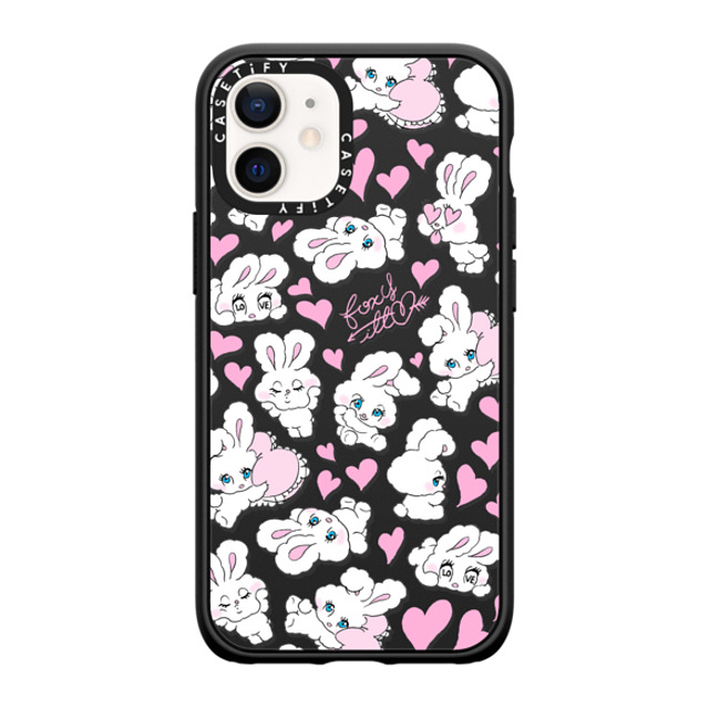 foxy illustrations x CASETiFY iPhone 12 mini ケース マットブラック インパクトケース MagSafe対応 Sweetheart Mix