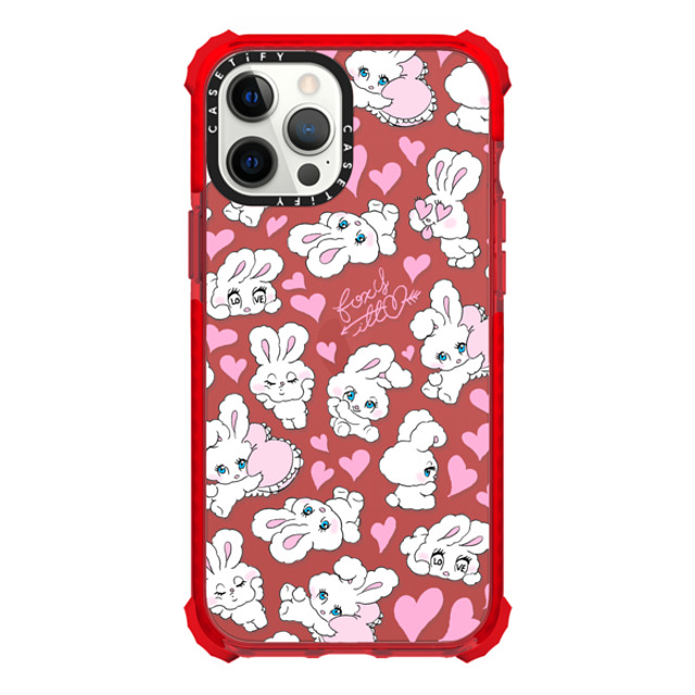 foxy illustrations x CASETiFY iPhone 12 Pro Max ケース レッド ウルトラインパクトケース Sweetheart Mix