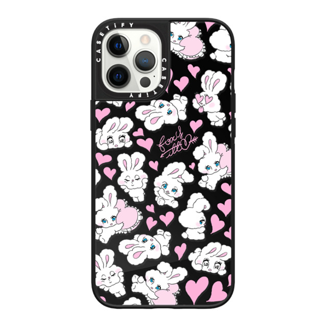 foxy illustrations x CASETiFY iPhone 12 Pro Max ケース Cartoon Black on Black ミラーケース MagSafe対応 Sweetheart Mix Mother's Day foxy illustrations x CASETiFY iPhone 12 Pro Max ケース Cartoon Black on Black ミラーケース MagSafe対応 Sweetheart Mix Mother's Day