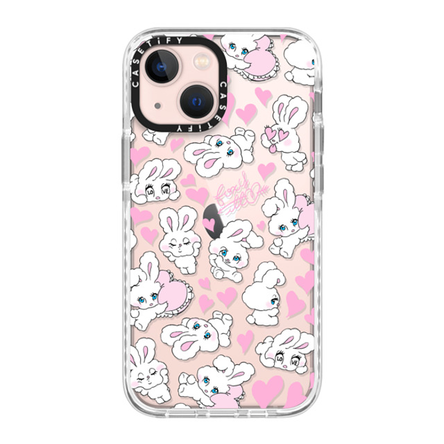 foxy illustrations x CASETiFY iPhone 13 Mini ケース Glossy Frost インパクトケース Sweetheart Mix