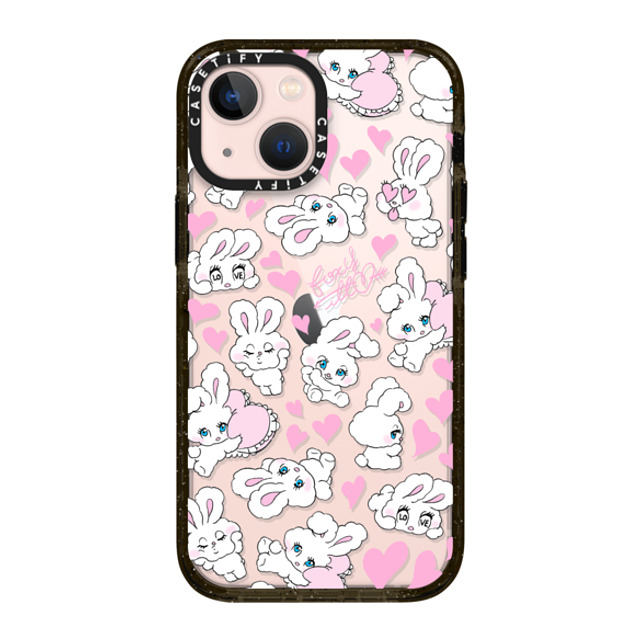 foxy illustrations x CASETiFY iPhone 13 Mini ケース ブラック インパクトケース Sweetheart Mix