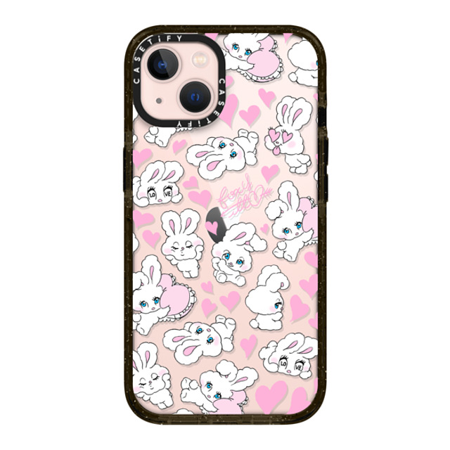 foxy illustrations x CASETiFY iPhone 13 ケース ブラック インパクトケース Sweetheart Mix