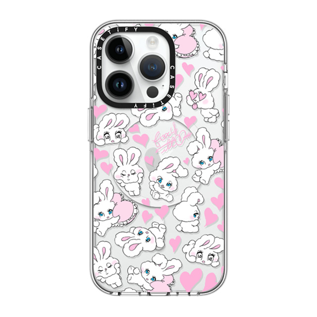 foxy illustrations x CASETiFY iPhone 14 Pro ケース クリア クリア ケース MagSafe対応 Sweetheart Mix