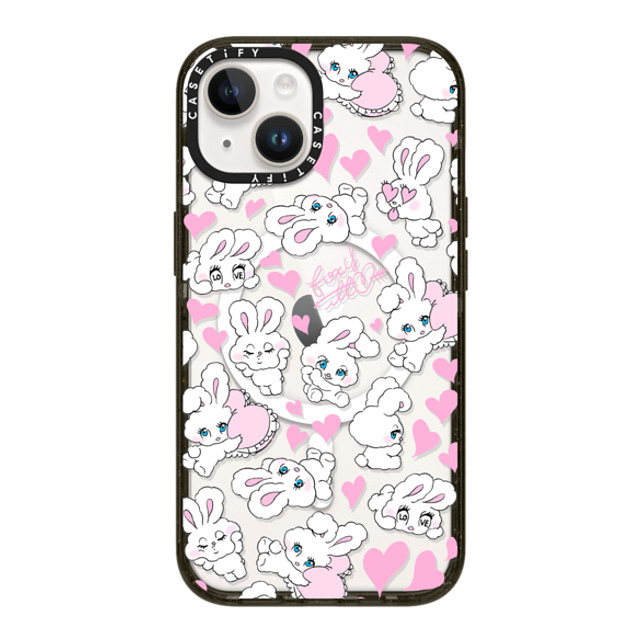 foxy illustrations x CASETiFY iPhone 14 ケース ブラック インパクトケース MagSafe対応 Sweetheart Mix