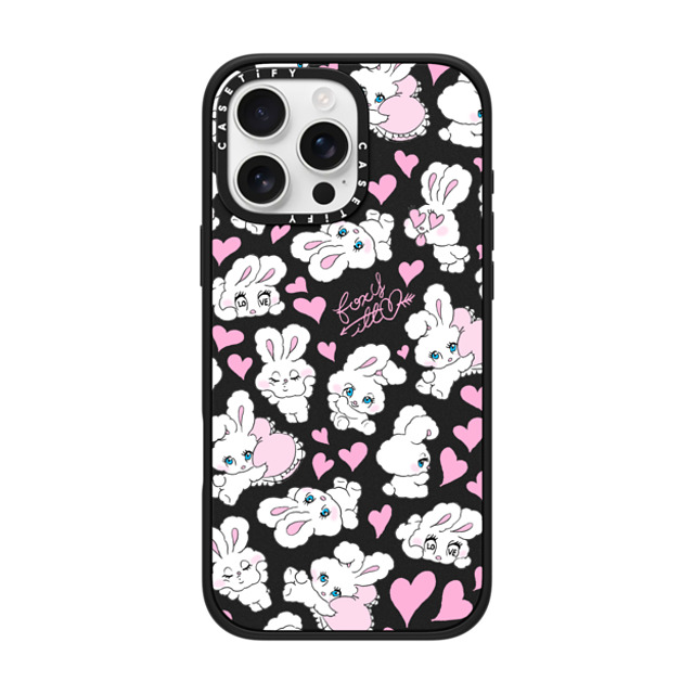 foxy illustrations x CASETiFY iPhone 16 Pro Max ケース マットブラック インパクトケース MagSafe対応 Sweetheart Mix