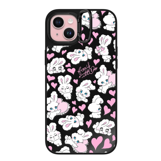 foxy illustrations x CASETiFY iPhone 15 Plus ケース Cartoon Black on Black ミラー リングスタンドケース MagSafe対応 Sweetheart Mix Back to School foxy illustrations x CASETiFY iPhone 15 Plus ケース Cartoon Black on Black ミラー リングスタンドケース MagSafe対応 Sweetheart Mix Back to School
