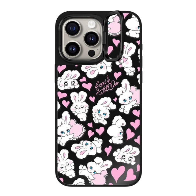 foxy illustrations x CASETiFY iPhone 15 Pro Max Case Cartoon Black on Black ミラー リングスタンドケース MagSafe対応 Sweetheart Mix Mother's Day foxy illustrations x CASETiFY iPhone 15 Pro Max Case Cartoon Black on Black ミラー リングスタンドケース MagSafe対応 Sweetheart Mix Mother's Day