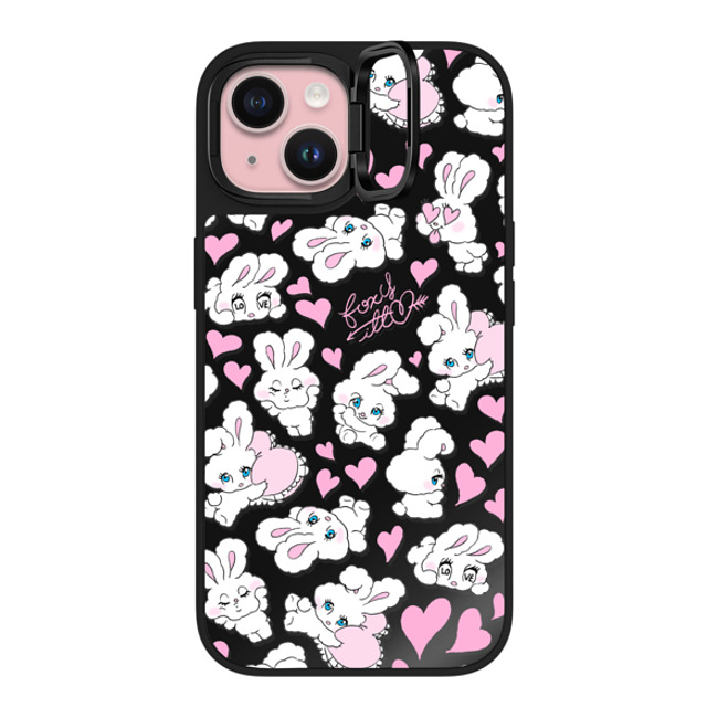 foxy illustrations x CASETiFY iPhone 15 Case Cartoon Black on Black ミラー リングスタンドケース MagSafe対応 Sweetheart Mix Back to School foxy illustrations x CASETiFY iPhone 15 Case Cartoon Black on Black ミラー リングスタンドケース MagSafe対応 Sweetheart Mix Back to School