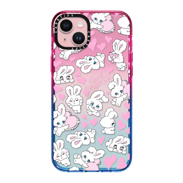 foxy illustrations x CASETiFY iPhone 15 Plus ケース Cotton Candy インパクトケース Sweetheart Mix