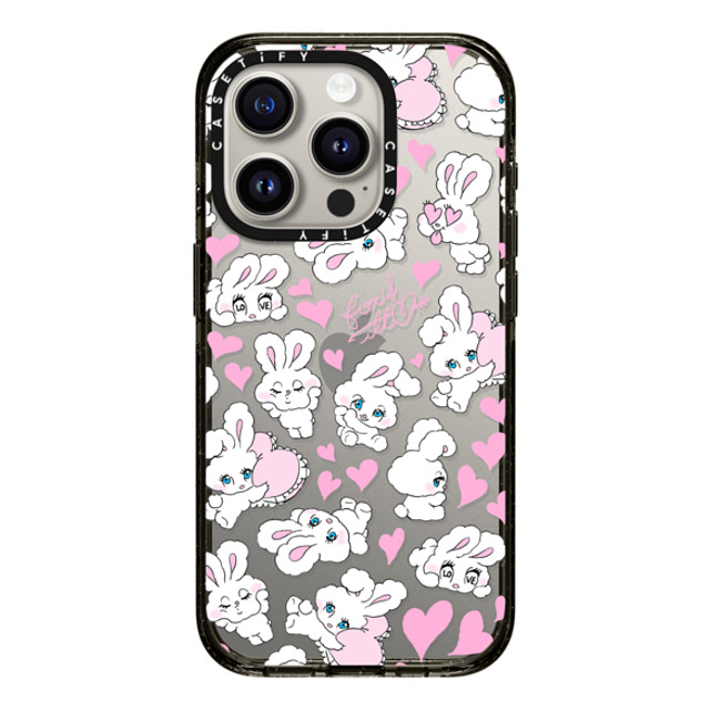 foxy illustrations x CASETiFY iPhone 15 Pro ケース ブラック インパクトケース Sweetheart Mix