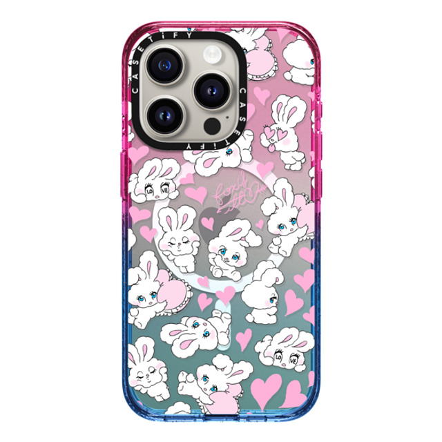 foxy illustrations x CASETiFY iPhone 15 Pro ケース Cotton Candy インパクトケース MagSafe対応 Sweetheart Mix