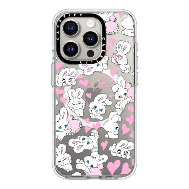 foxy illustrations x CASETiFY iPhone 15 Pro ケース クリア クリア ケース MagSafe対応 Sweetheart Mix