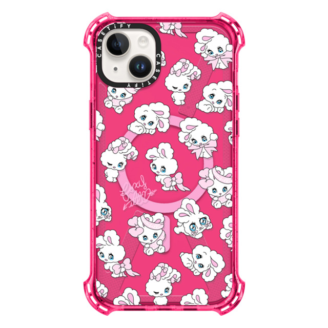 foxy illustrations x CASETiFY iPhone 14 Plus ケース Ribbon Bubble Gum バウンスケース Ribbon Bunnies Father's Day foxy illustrations x CASETiFY iPhone 14 Plus ケース Ribbon Bubble Gum バウンスケース Ribbon Bunnies Father's Day