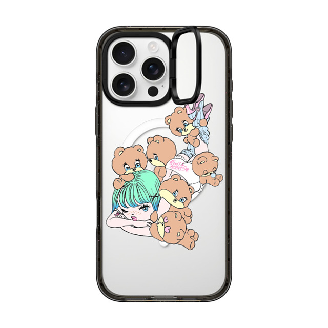 foxy illustrations x CASETiFY iPhone 16 Pro Max Case Cartoon ブラック インパクトリングスタンドケース MagSafe対応 Naughty Bears Club Mother's Day foxy illustrations x CASETiFY iPhone 16 Pro Max Case Cartoon ブラック インパクトリングスタンドケース MagSafe対応 Naughty Bears Club Mother's Day