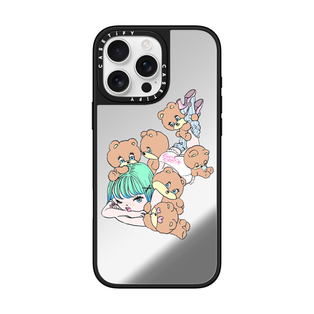 foxy illustrations x CASETiFY iPhone 16 Pro Max Case Cartoon Silver on Black ミラーケース MagSafe対応 Naughty Bears Club Back to School foxy illustrations x CASETiFY iPhone 16 Pro Max Case Cartoon Silver on Black ミラーケース MagSafe対応 Naughty Bears Club Back to School