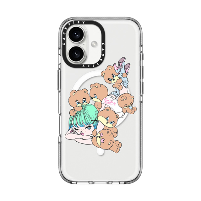 foxy illustrations x CASETiFY iPhone 16 ケース Cartoon クリア クリア ケース MagSafe対応 Naughty Bears Club Father's Day foxy illustrations x CASETiFY iPhone 16 ケース Cartoon クリア クリア ケース MagSafe対応 Naughty Bears Club Father's Day