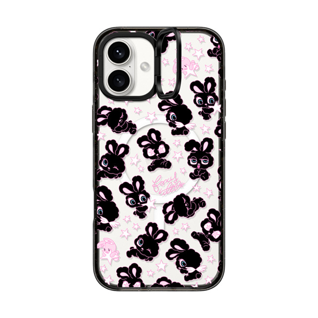 foxy illustrations x CASETiFY iPhone 16 Plus Case Black インパクトリングスタンドケース MagSafe対応 Black Bunnies Star Mix foxy illustrations x CASETiFY iPhone 16 Plus Case Black インパクトリングスタンドケース MagSafe対応 Black Bunnies Star Mix