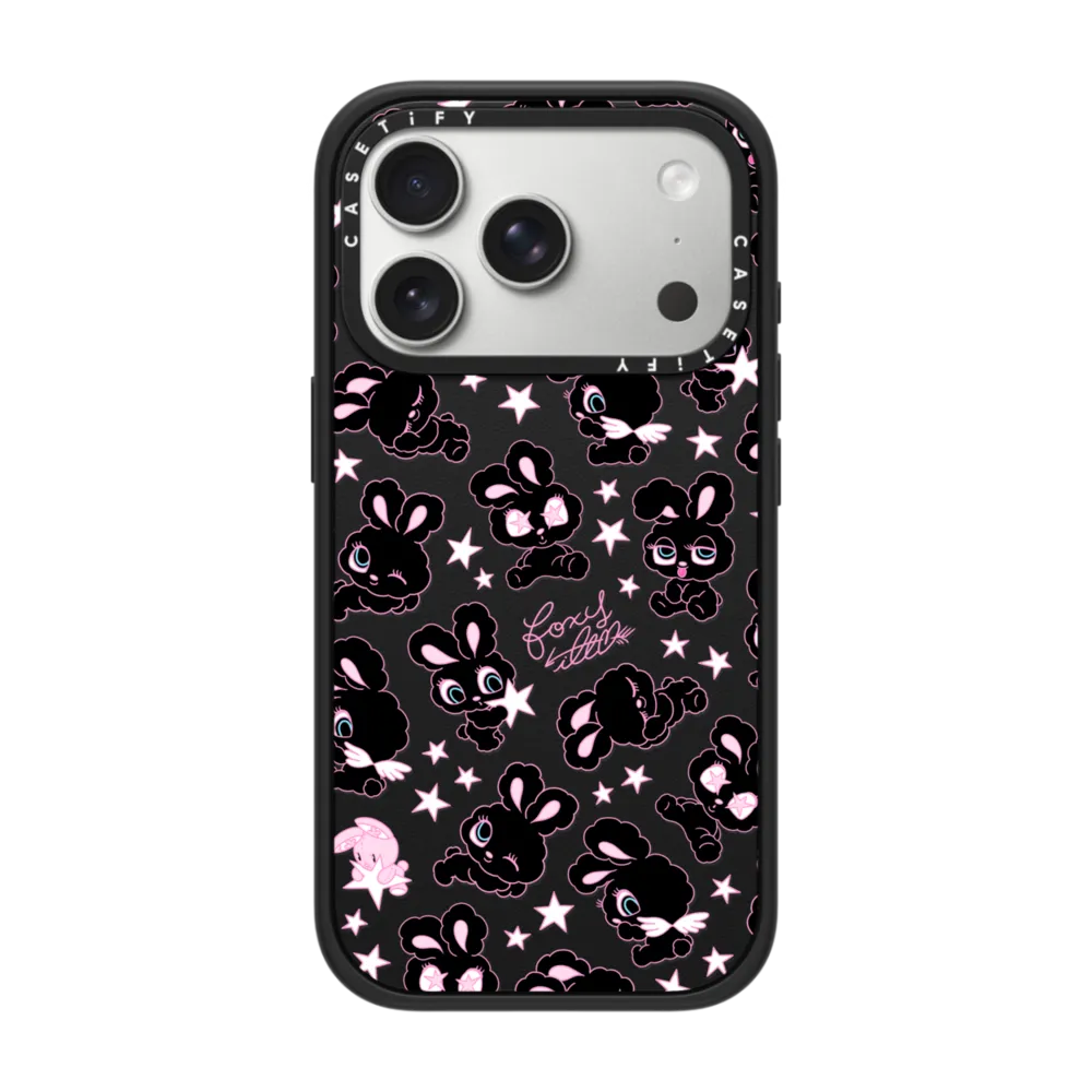 Impact iPhone 17 Pro Case MagSafe Compatible - Black Bunnies Star Mix