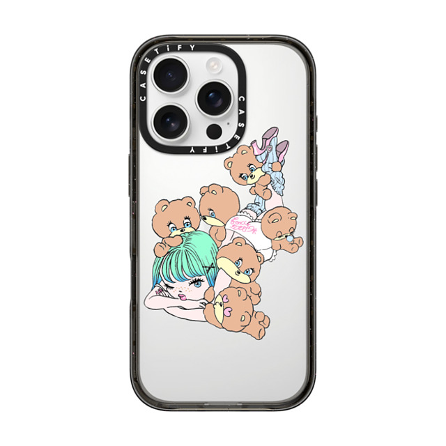 foxy illustrations x CASETiFY iPhone 16 Pro Case Cartoon ブラック インパクトケース Naughty Bears Club Mother's Day foxy illustrations x CASETiFY iPhone 16 Pro Case Cartoon ブラック インパクトケース Naughty Bears Club Mother's Day