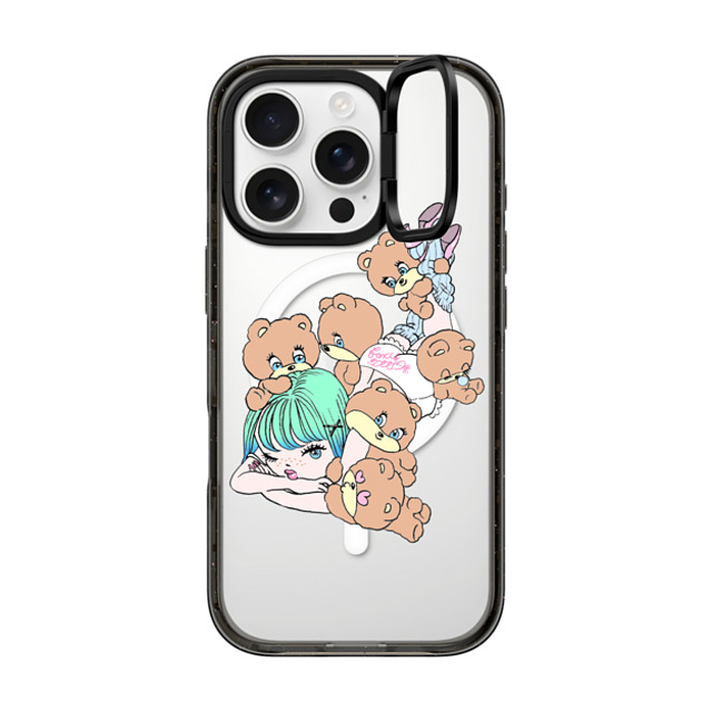foxy illustrations x CASETiFY iPhone 16 Pro ケース Cartoon ブラック インパクトリングスタンドケース MagSafe対応 Naughty Bears Club Father's Day foxy illustrations x CASETiFY iPhone 16 Pro ケース Cartoon ブラック インパクトリングスタンドケース MagSafe対応 Naughty Bears Club Father's Day