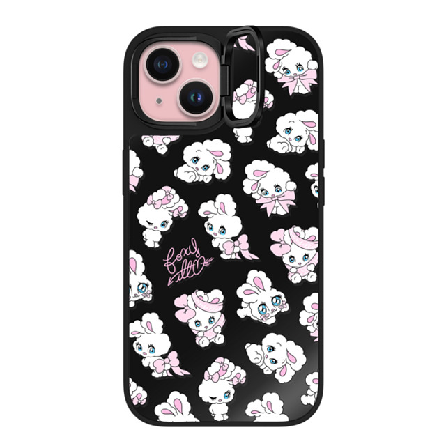 foxy illustrations x CASETiFY iPhone 15 Case Ribbon Black on Black ミラー リングスタンドケース MagSafe対応 Ribbon Bunnies Back to School foxy illustrations x CASETiFY iPhone 15 Case Ribbon Black on Black ミラー リングスタンドケース MagSafe対応 Ribbon Bunnies Back to School