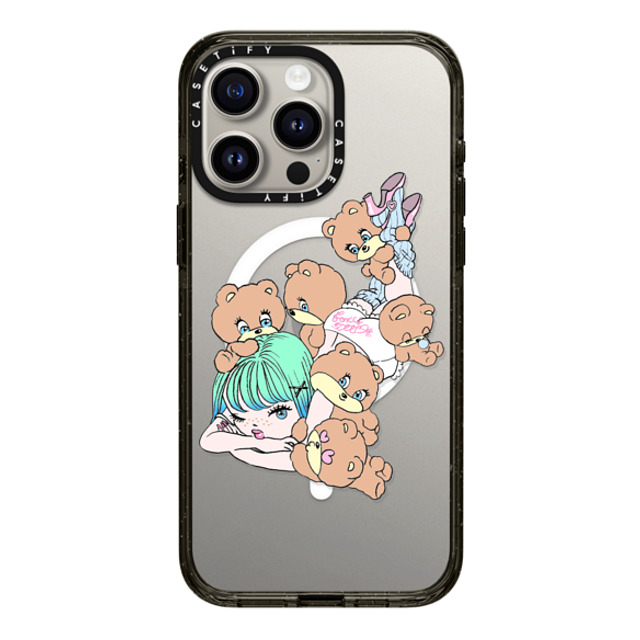 foxy illustrations x CASETiFY iPhone 15 Pro Max Case Cartoon Black Impact Case MagSafe Compatible Naughty Bears Club Back to School foxy illustrations x CASETiFY iPhone 15 Pro Max Case Cartoon Black Impact Case MagSafe Compatible Naughty Bears Club Back to School