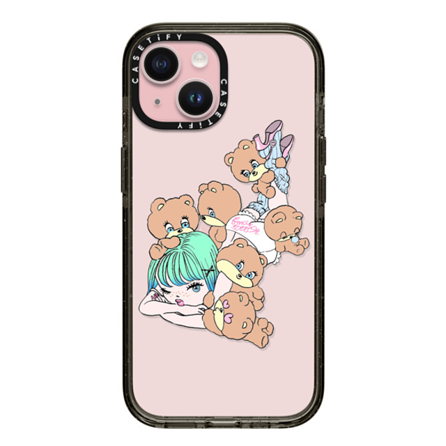 foxy illustrations x CASETiFY iPhone 15 ケース Cartoon ブラック インパクトケース Naughty Bears Club Mother's Day foxy illustrations x CASETiFY iPhone 15 ケース Cartoon ブラック インパクトケース Naughty Bears Club Mother's Day