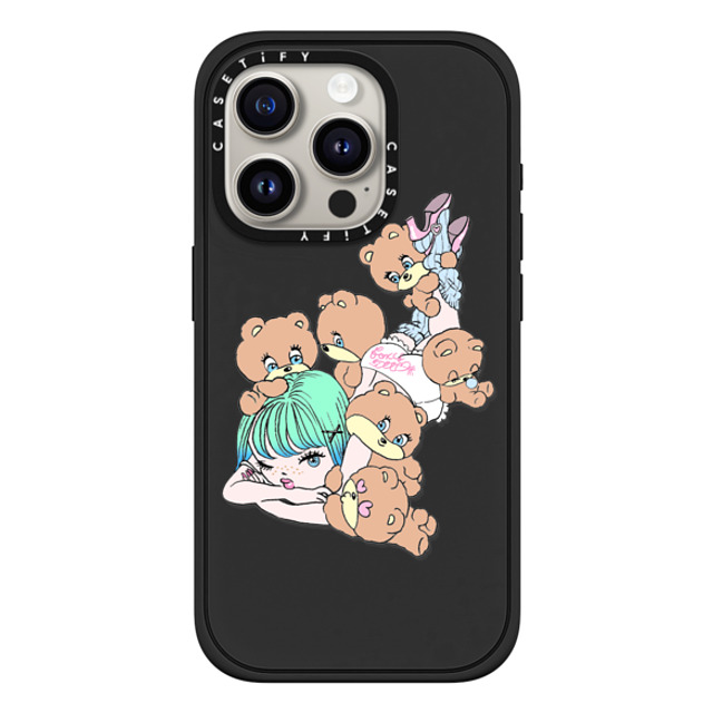 foxy illustrations x CASETiFY iPhone 15 Pro Case Cartoon マットブラック Impact Case MagSafe Compatible Naughty Bears Club Mother's Day foxy illustrations x CASETiFY iPhone 15 Pro Case Cartoon マットブラック Impact Case MagSafe Compatible Naughty Bears Club Mother's Day