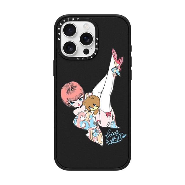 foxy illustrations x CASETiFY iPhone 16 Pro Max Case Cartoon,Love マットブラック Impact Case MagSafe Compatible Upside Down Mother's Day foxy illustrations x CASETiFY iPhone 16 Pro Max Case Cartoon,Love マットブラック Impact Case MagSafe Compatible Upside Down Mother's Day