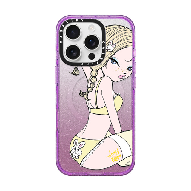 foxy illustrations x CASETiFY iPhone 16 Pro Case Glitter Purple Impact Case MagSafe Compatible Banana Milk foxy illustrations x CASETiFY iPhone 16 Pro Case Glitter Purple Impact Case MagSafe Compatible Banana Milk
