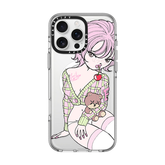foxy illustrations x CASETiFY iPhone 16 Pro Max Case Cherry,Cartoon Clear Clear Case MagSafe Compatible Cherry Teddy Mother's Day foxy illustrations x CASETiFY iPhone 16 Pro Max Case Cherry,Cartoon Clear Clear Case MagSafe Compatible Cherry Teddy Mother's Day
