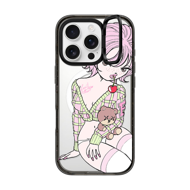 foxy illustrations x CASETiFY iPhone 16 Pro Case Cherry,Cartoon Black インパクトリングスタンドケース MagSafe対応 Cherry Teddy Mother's Day foxy illustrations x CASETiFY iPhone 16 Pro Case Cherry,Cartoon Black インパクトリングスタンドケース MagSafe対応 Cherry Teddy Mother's Day