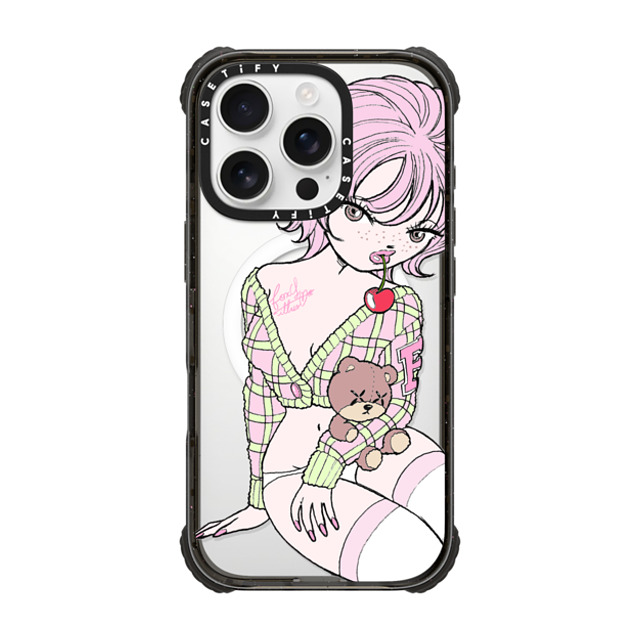 foxy illustrations x CASETiFY iPhone 16 Pro Case Cherry,Cartoon Black ウルトラ インパクトケース MagSafe 対応 Cherry Teddy Father's Day foxy illustrations x CASETiFY iPhone 16 Pro Case Cherry,Cartoon Black ウルトラ インパクトケース MagSafe 対応 Cherry Teddy Father's Day